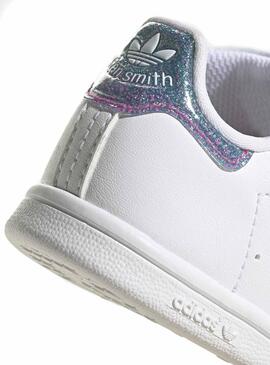 Sneaker Adidas Stan Smith Bianco Mini Velcro