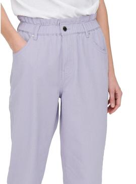 Pantaloni Only Ova Darsy Lila per Donna