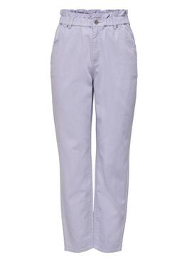 Pantaloni Only Ova Darsy Lila per Donna