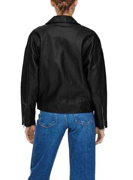 Giacca Only Bella Biker Ecopelle Nero Donna