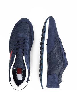 Sneaker Tommy Jeans Mix Runner Blu Navy Uomo