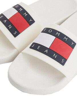 Flip flops Tommy Jeans Flag Beige per Donna