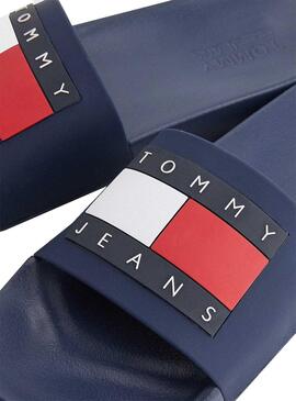 Flip flops Tommy Jeans Flag Blu Navy per Uomo
