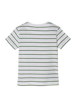 T-Shirt Mayoral Strisce Bianco per Bambino