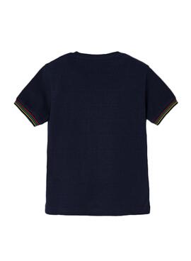 T-Shirt Mayoral Granito Blu Navy per Bambino