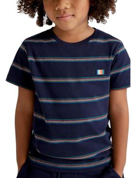 Set 2 T-Shirts Mayoral Bianco e Blu Navy per Bambino