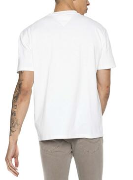 T-Shirt Tommy Jeans Tie Dye Bianco per Uomo