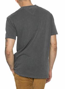 T-Shirt Tommy Jeans Tie Dye Nero per Uomo