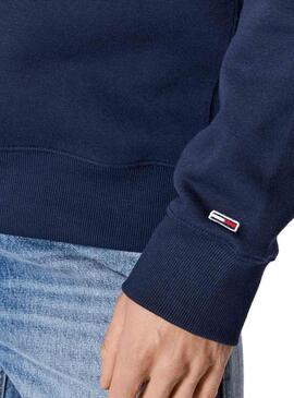 Felpa Tommy Jeans Timeless Blu Navy per Uomo