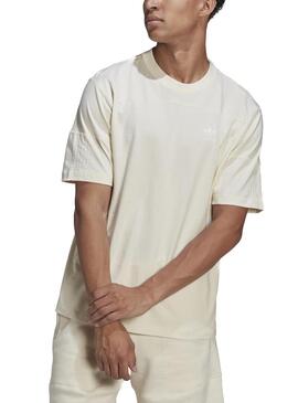 T-Shirt Adidas Clean Classics Beige per Uomo