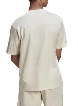 T-Shirt Adidas Clean Classics Beige per Uomo