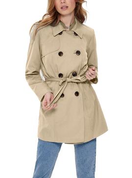 Gabardina Only Valerie Beige per Donna