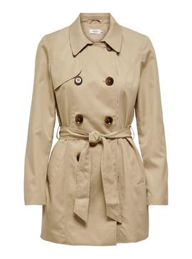 Gabardina Only Valerie Beige per Donna