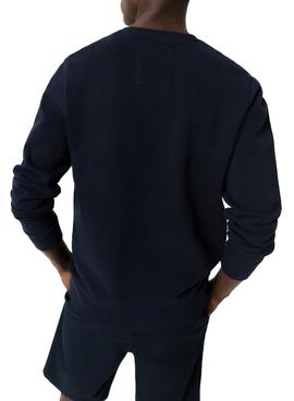 Felpa Ecoalf Bardera Blu Navy per Uomo