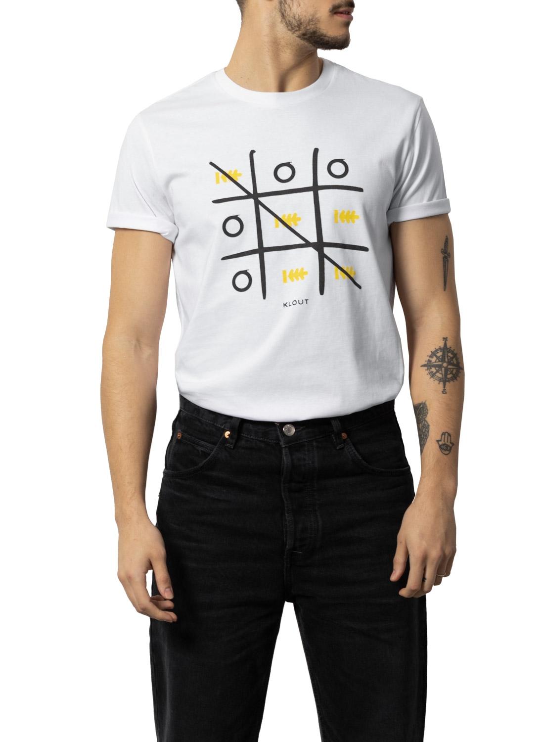 T-Shirt Klout 3 En Raya Bianco Uomo e Donna