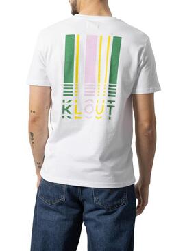 T-Shirt Klout Barcode Bianco per Uomo e Donna