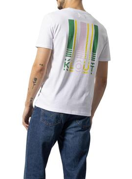 T-Shirt Klout Barcode Bianco per Uomo e Donna
