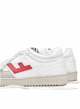 Sneaker Flamingos Life retrò anni '90 bianco rosso