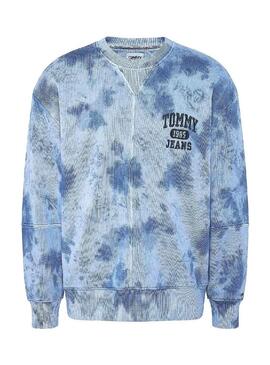 Felpa Tommy Jeans Dettaglio tie dye Crew Uomo