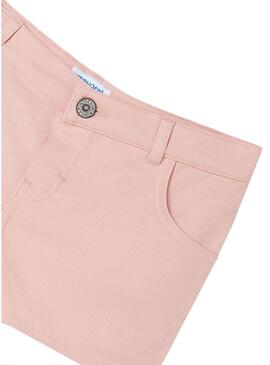 Pantaloni Corto Mayoral Felpa Rosa per Bambina