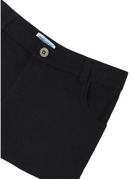 Pantaloni Corto Mayoral Felpa Nero per Bambina