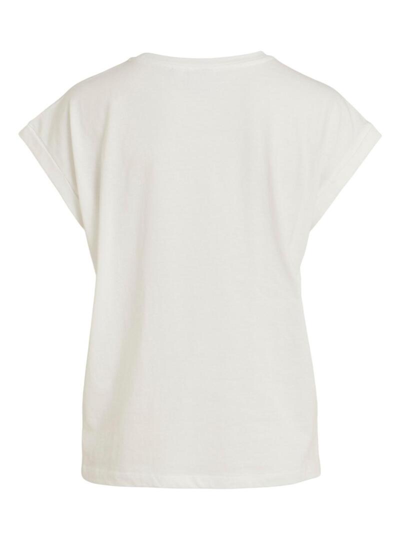 T-Shirt Vila Dreamia Heartbreacker Bianco Donna