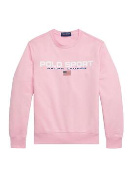 Felpa Polo Ralph Lauren Sport Rosa per Uomo