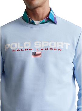 Felpa Polo Ralph Lauren Sport Blu per Uomo