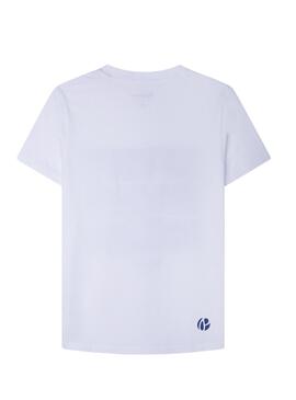 T-Shirt Pepe Jeans Cesar Bianco per Bambino