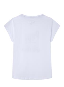 T-Shirt Pepe Jeans Kaela Bianco per Bambina