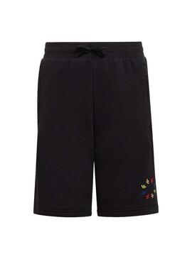 Bermuda Adidas Adicolor Trefoil Nero per Bambini