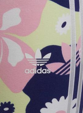 Leggings Ciclisti Adidas Fiori Multicolor Bambina