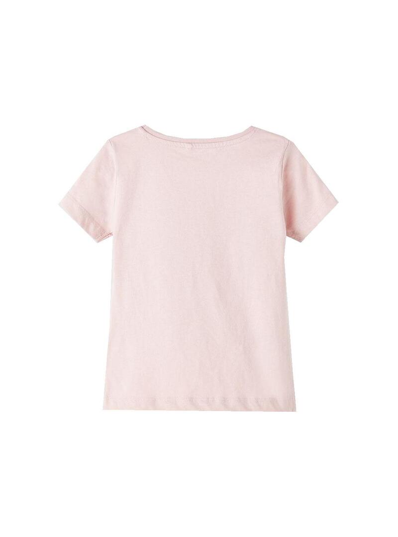 T-Shirt Name It Veen Camara Foto Rosa per Bambina