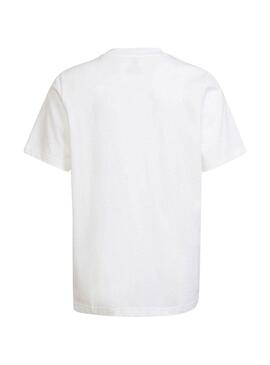 T-Shirt Adidas Basica Trefoil Bianco per Bambini