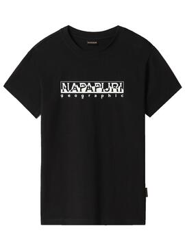 T-Shirt Napapijri Veny Nero per Donna