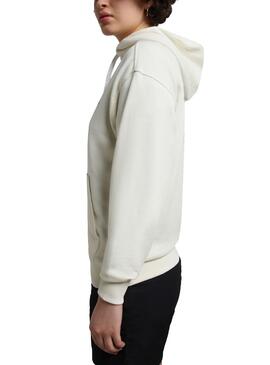 Felpa Napapijri Veny Fiori Bianco per Donna
