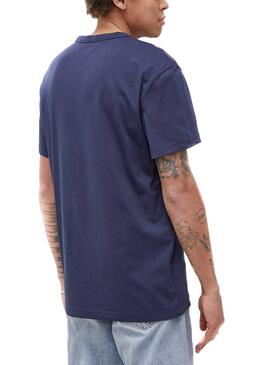 T-Shirt Tommy Jeans Doppia Tasca Blu Navy Uomo