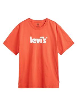 T-Shirt Levis Relaxed Arancione per Uomo
