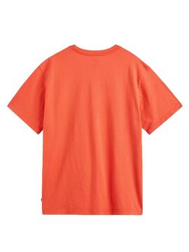 T-Shirt Levis Relaxed Arancione per Uomo