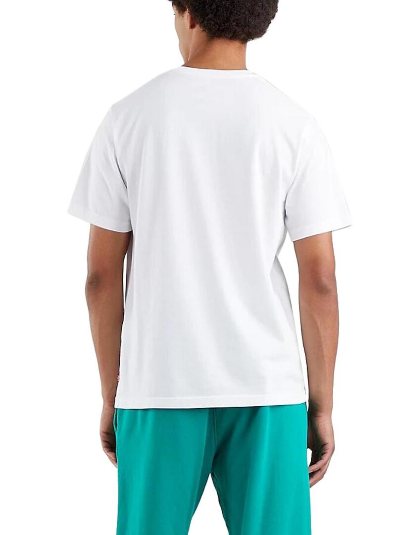 T-Shirt Levis Relaxed Wave Bianco per Uomo