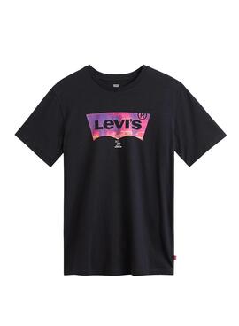 T-Shirt Levis Graphic BW Palm Nero per Uomo