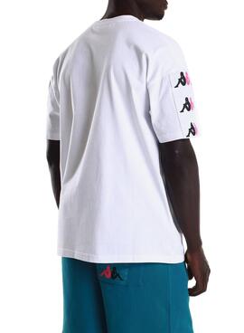 T-Shirt Kappa Lilla Authentic Bianco per Uomo
