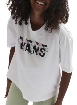 T-Shirt Vans Flow Rina Bianco per Donna