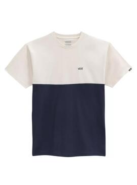 T-Shirt Vans Colorbock Beige e Blu Navy Uomo
