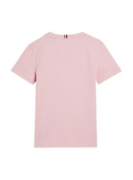 T-Shirt Tommy Hilfiger Essential Rosa per Bambino