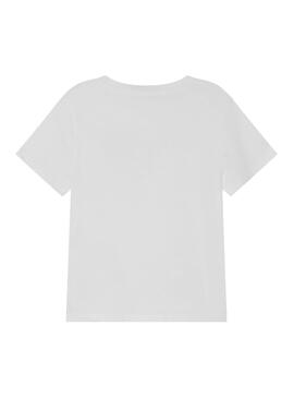 T-Shirt Calvin Klein petto Monogram Bianco Bambino