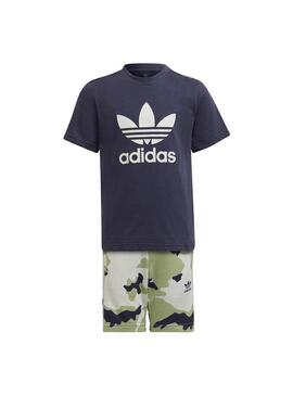 Set Adidas T-Shirt e Bermuda Camouflage Bambino