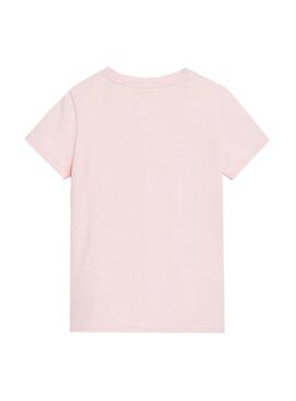 T-Shirt Tommy Hilfiger Natural Dye Rosa per Bambina