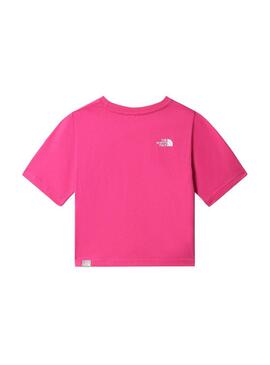 T-Shirt The North Face Simple Dome Crop Rosa Bambina
