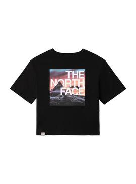 T-Shirt The North Face Graphic Crop Nero Bambina